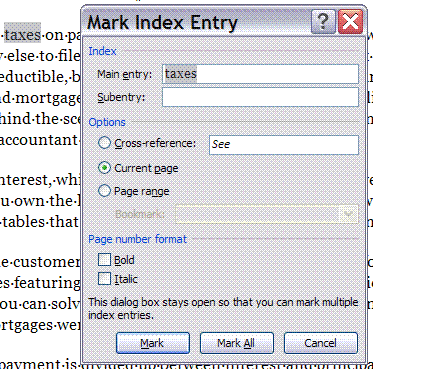 word indexing software